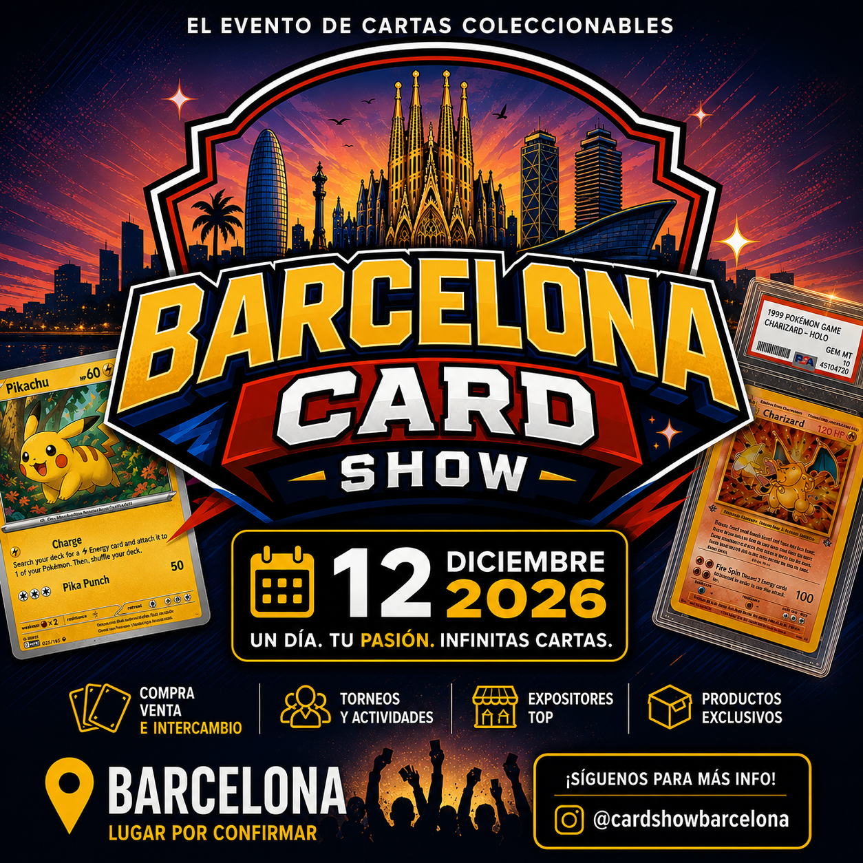 Cartel del Barcelona Card Show del 12 de diciembre de 2026